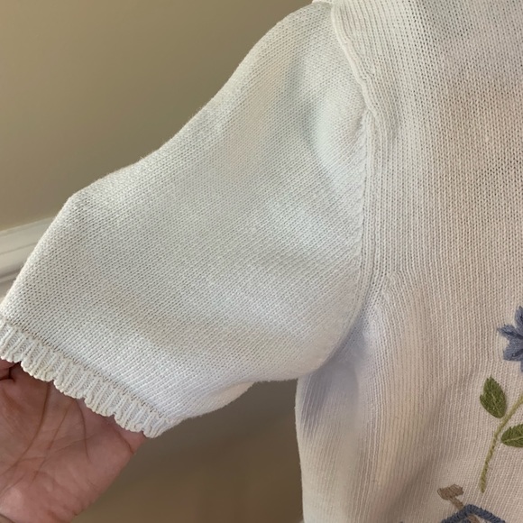 *vintage Alfred Dunner* women’s gardening themed, short sleeve sweater, size XL - Picture 5 of 10